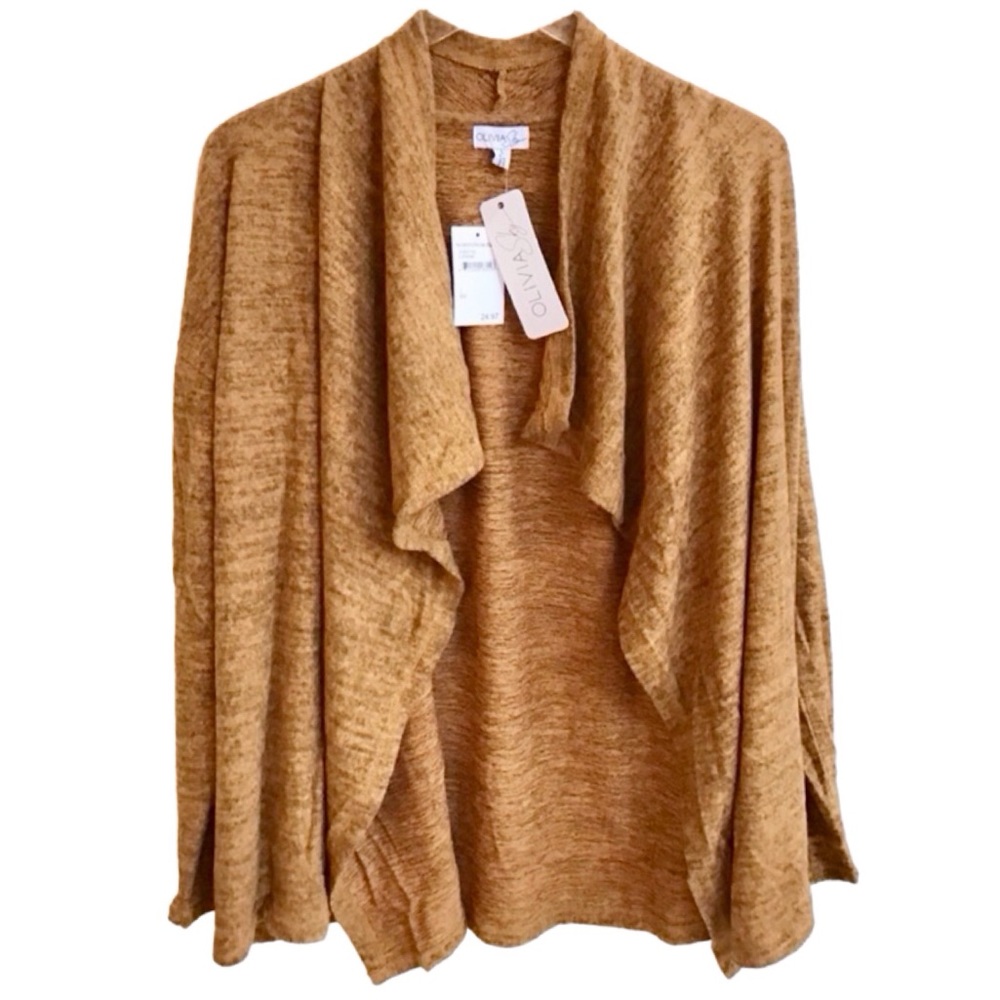 Olivia Sky Cascade Open Front Cardigan (NWT) (Size: Medium) - Picture 4 of 7